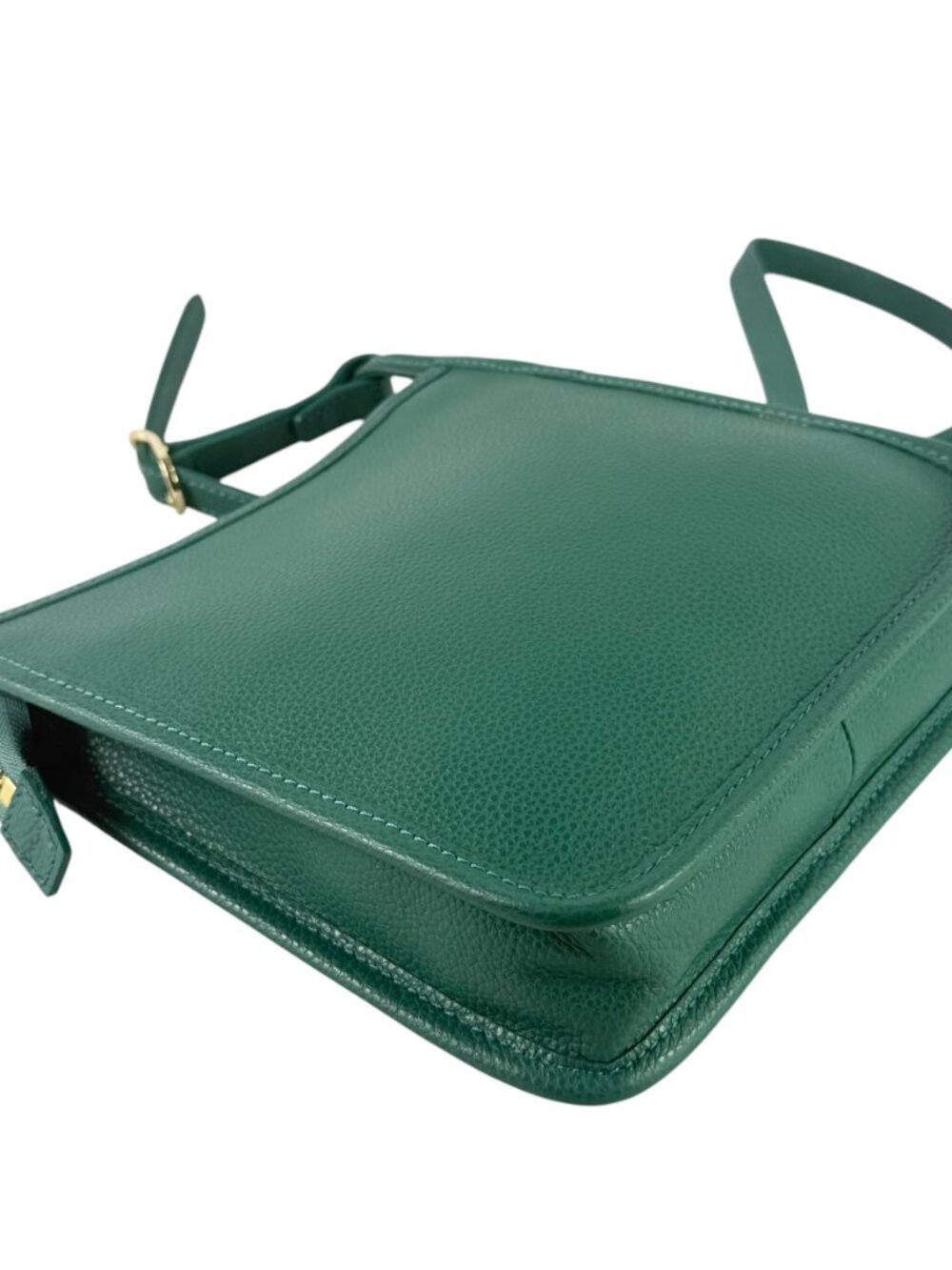 LONGCHAMP Le Foulonne Teal Leather Small Crossbody Shoulder Bag Made in France - Picture 14 of 15